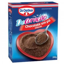 Chocolate em po soluvel / De Coracao Dr. Oetker 200g